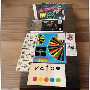 1966 Vintage Board Game Amazing Kreskin's ESP Milton Bradley Mentalist Complete